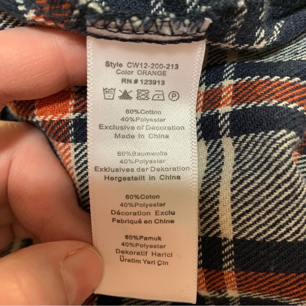 JACHS MFG CO. Flannel Plaid Shirt Long Sleeve Size Large - Picture 9 of 12